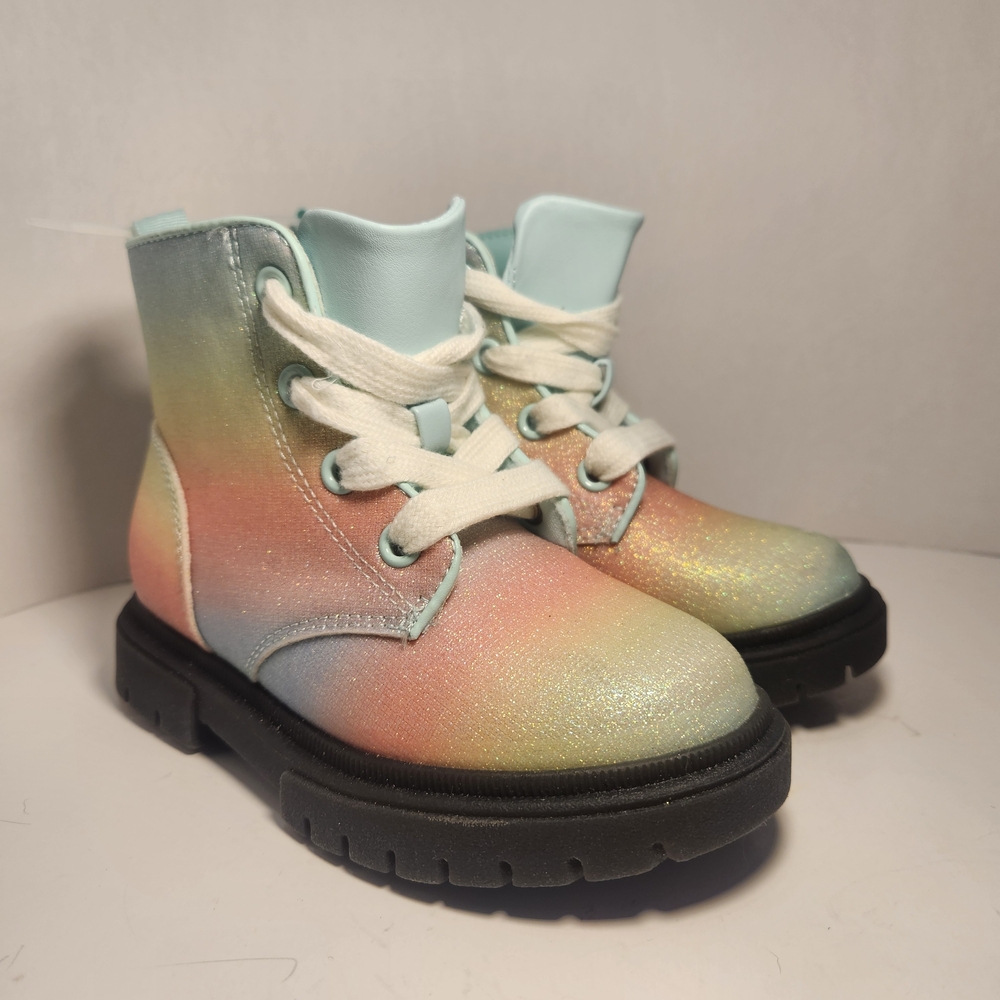 Cat & Jack Rainbow Boots with Chunky Sole Size 9 Kids